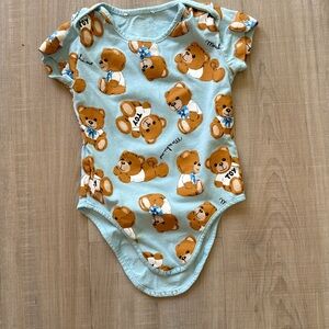 Moschino Kids Toddler Infant Onesie romper Top t-shirt Used Blue Bears 6month
